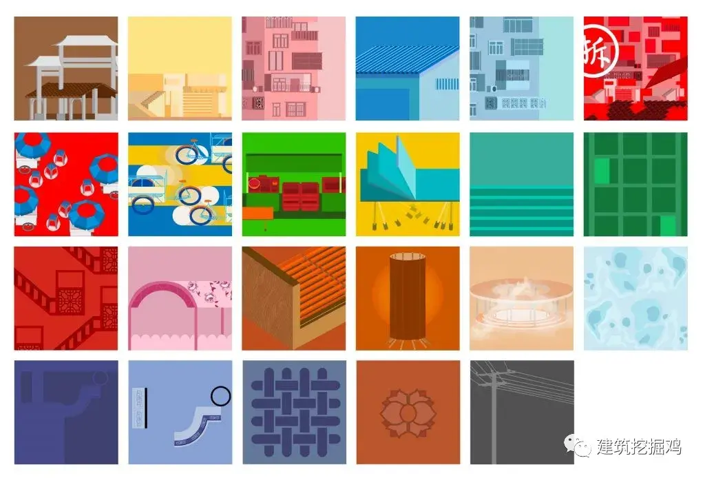 分析建筑特征,符号形式和文化符号的工具,在深圳城中村的背景下,色彩