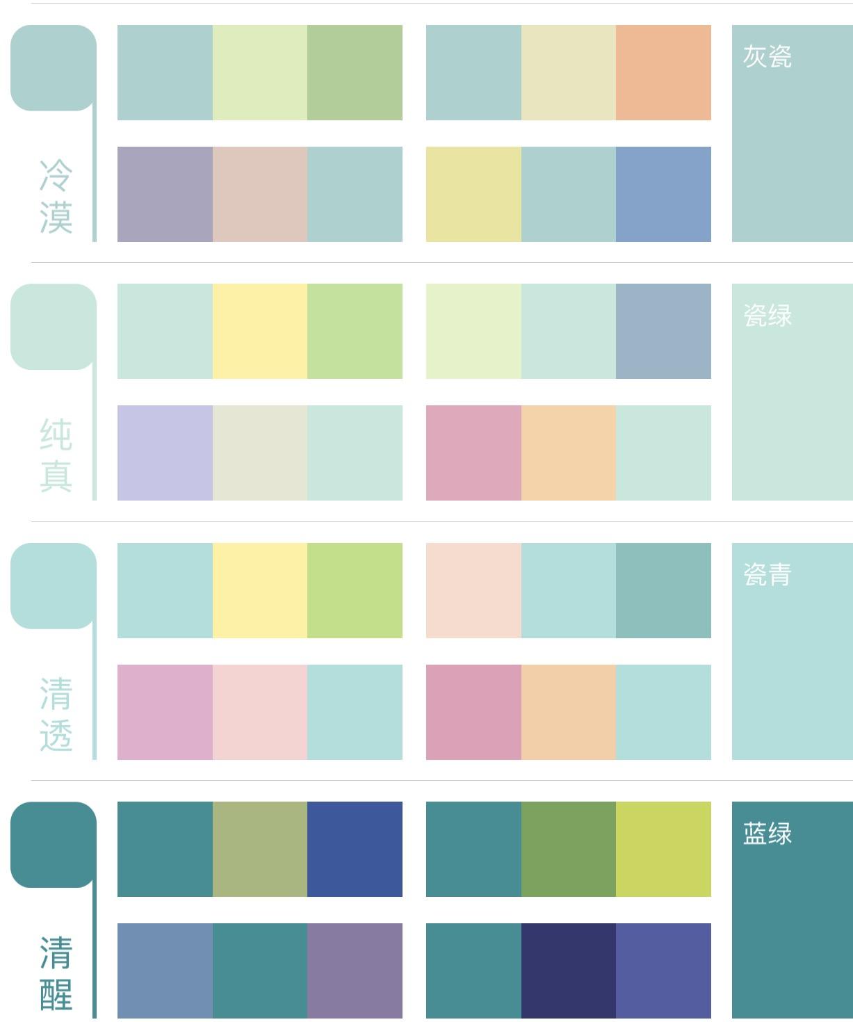 蓝绿色配什么色合适
