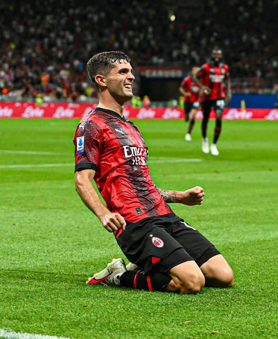 23-24 赛季意甲ac米兰 4:1 都灵,普利希奇连场破门,吉鲁点射双响,如何