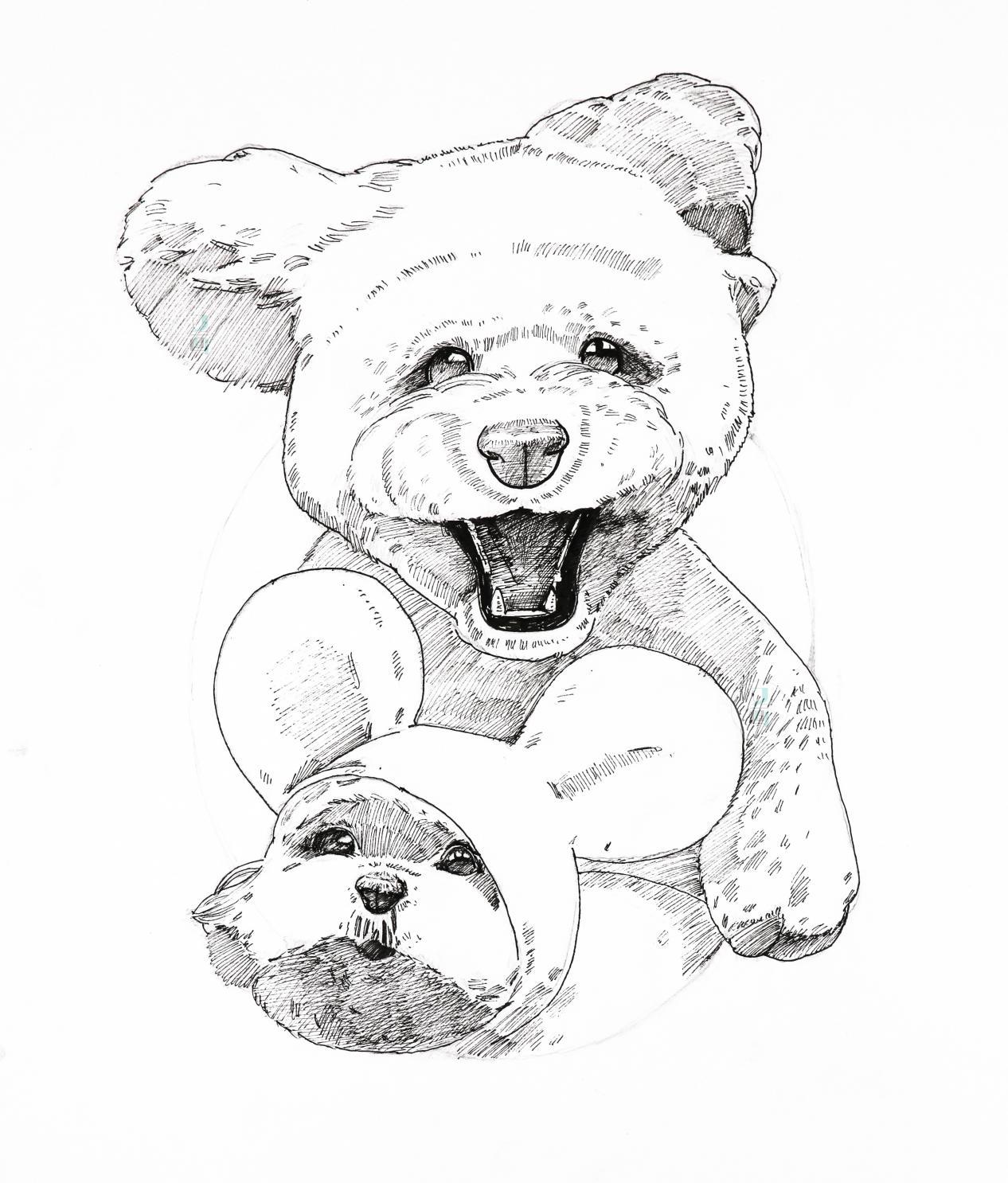 排完线条之后,我们可以用马克笔在画面上适当点缀一些颜色,这样画面