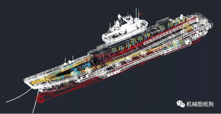 海洋船舶遼寧號航母及艦載機3d圖紙autocad設計dwg格式