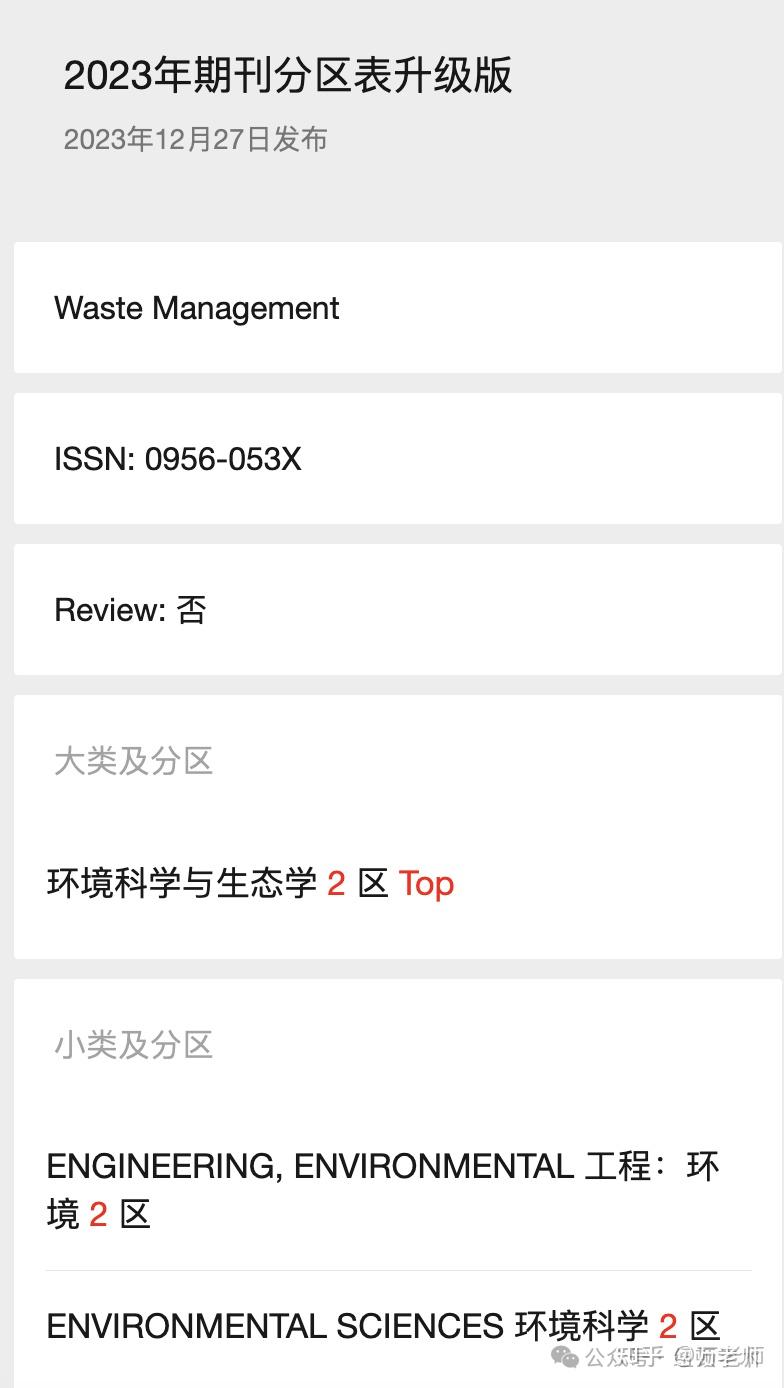 环境科学//中科院2区Top//因子8.1//编号H204 - 知乎
