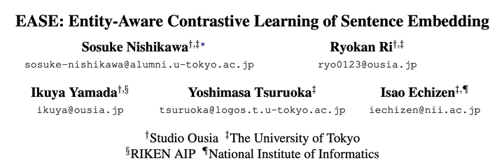 EASE：Entity-Aware Contrastive Learning of Sentence Embedding - 知乎