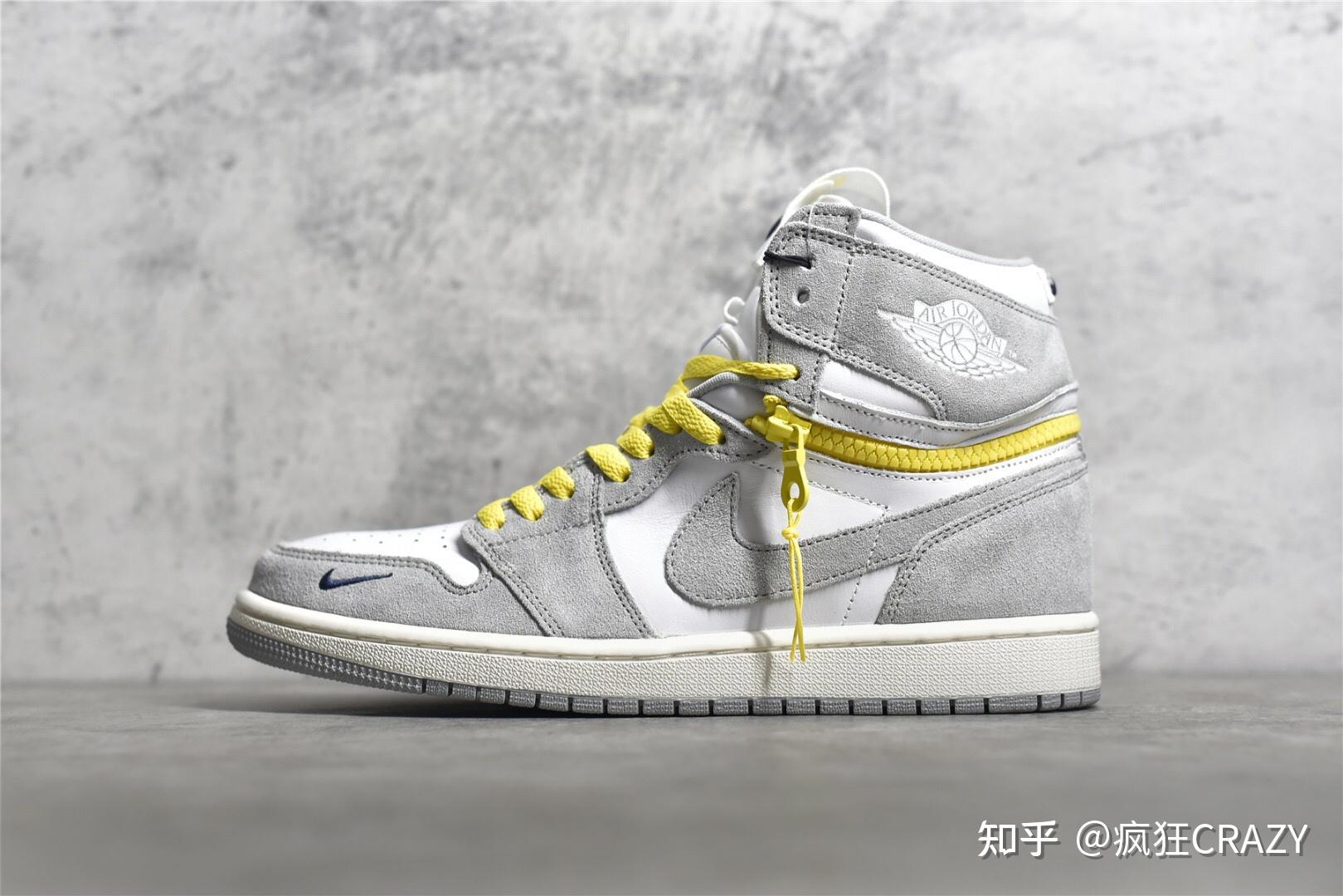 airjordan1switch乔丹烟灰拉链lightsmokegrey篮球鞋