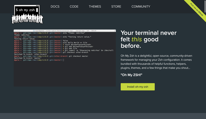 Oh My Zsh, 『 安装 & 配置 』
