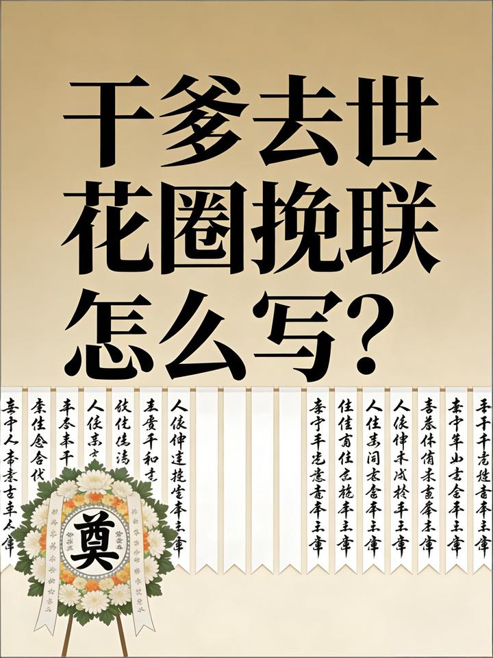 💔干爹去世,花圈挽联落款怎么写?表达感恩之心! - 知乎