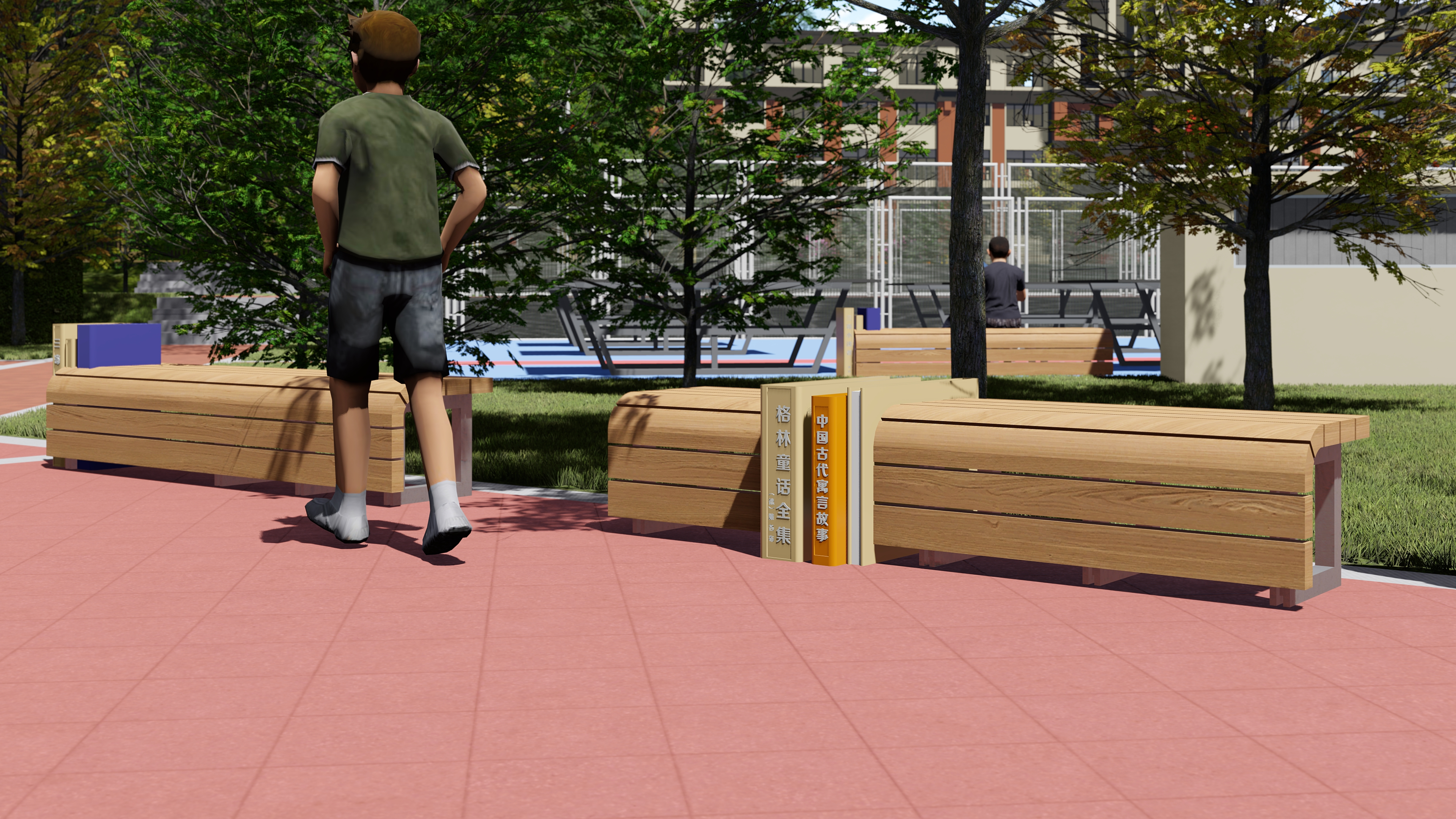 校园文化建设椅上乾坤万化之景校园户外座椅案例赏析