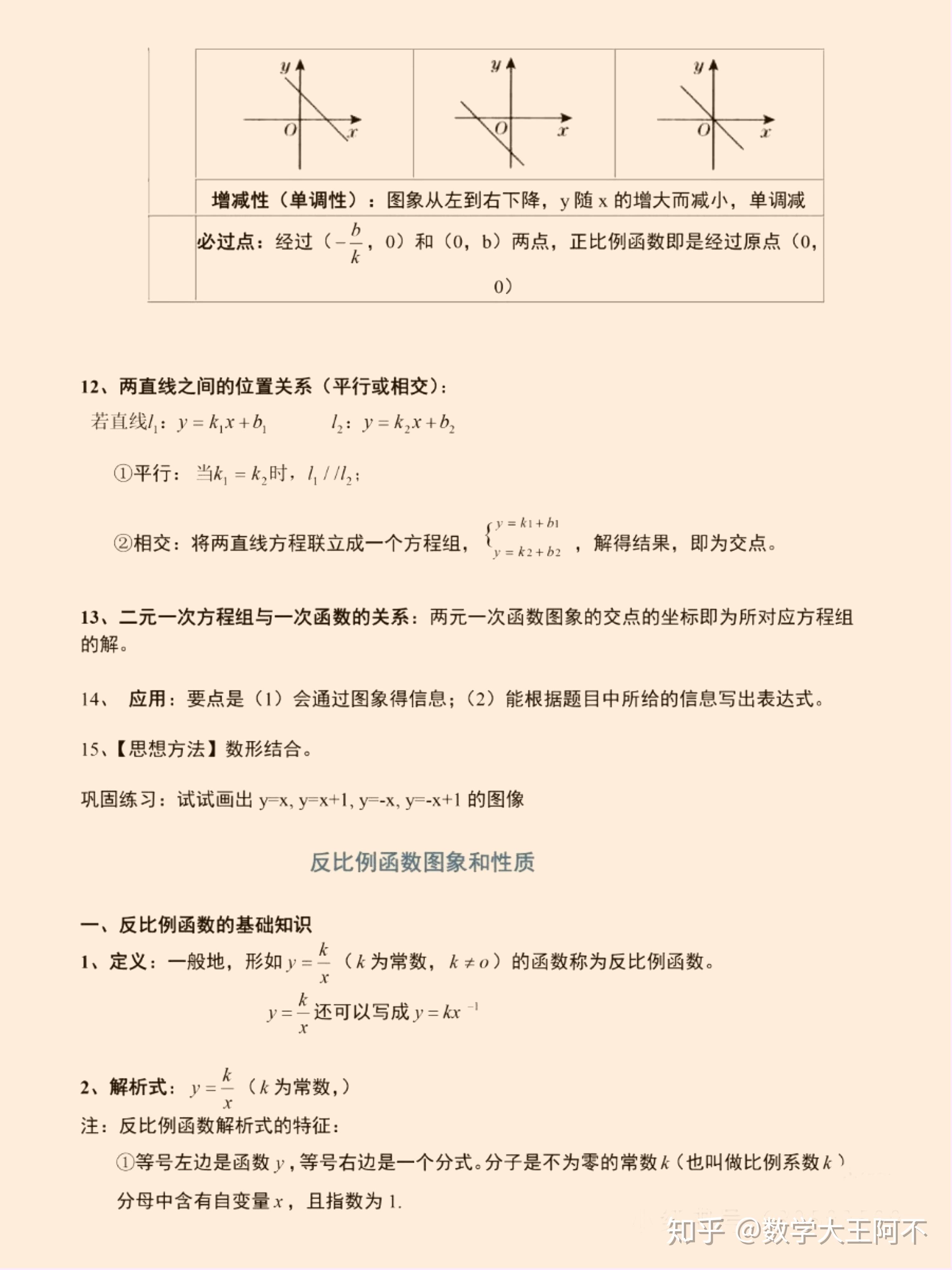 初中数学 函数知识点整理 大题提分秘籍 3326学习网