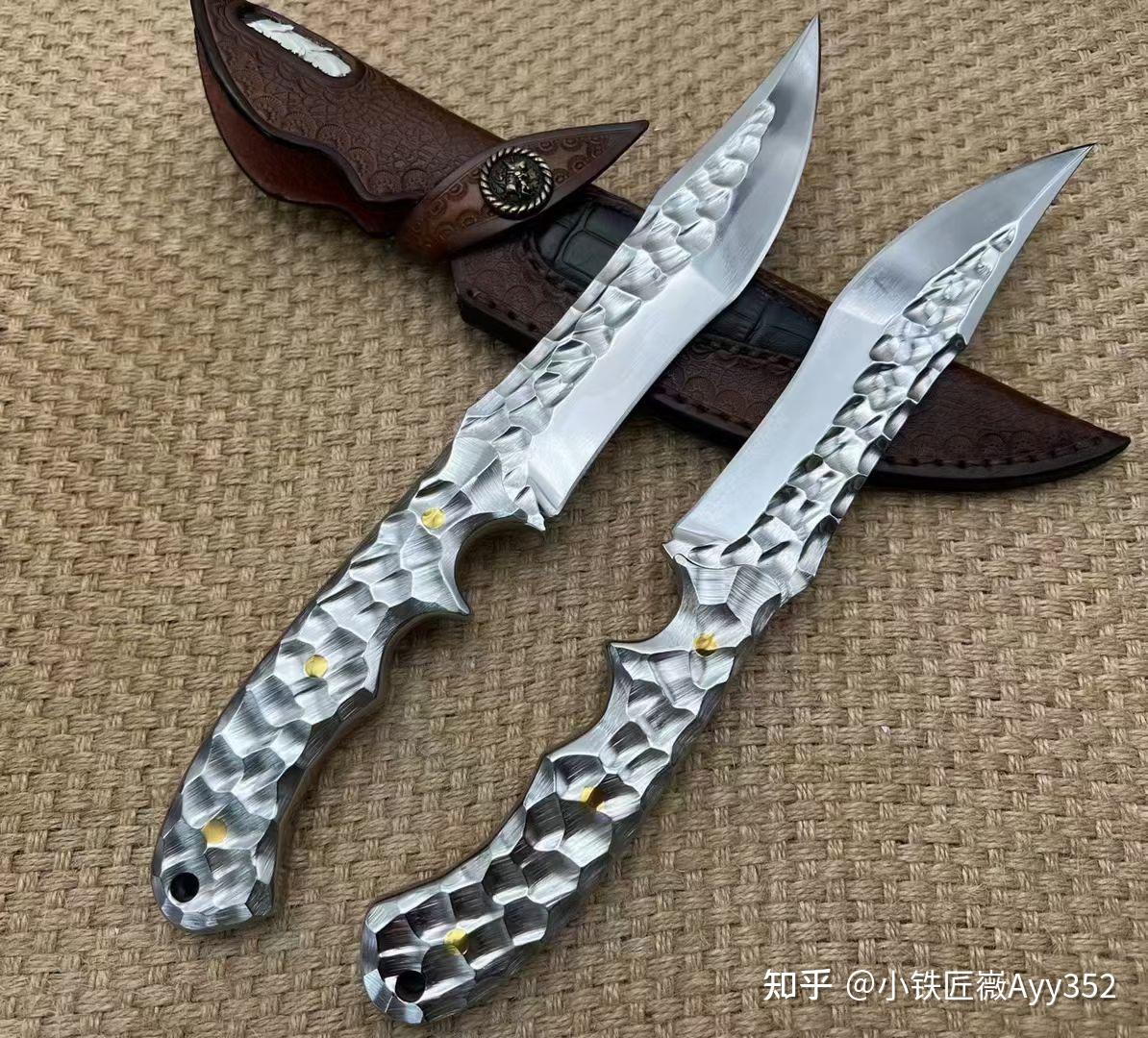 寒冰女神匕首短刀vg10钢一体龙骨镜面陨石纹