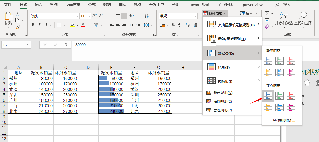 excel如何快速制作双向条形图