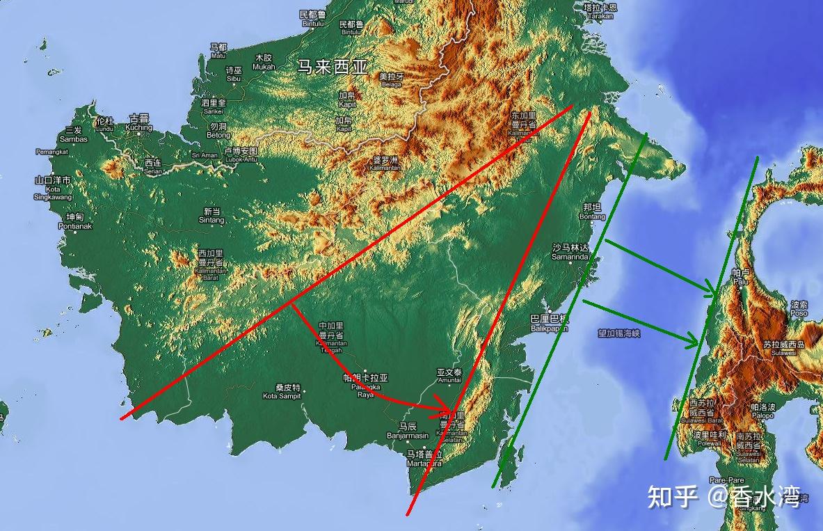 地貌分析加里曼丹島的形成機制