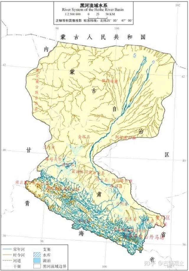 内蒙古水系分布图图片
