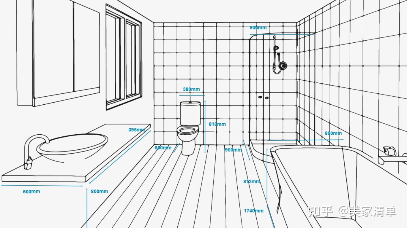 浴室衛生間裝修設計不會弄新手速成攻略衛生間尺寸佈局高顏值美圖避坑