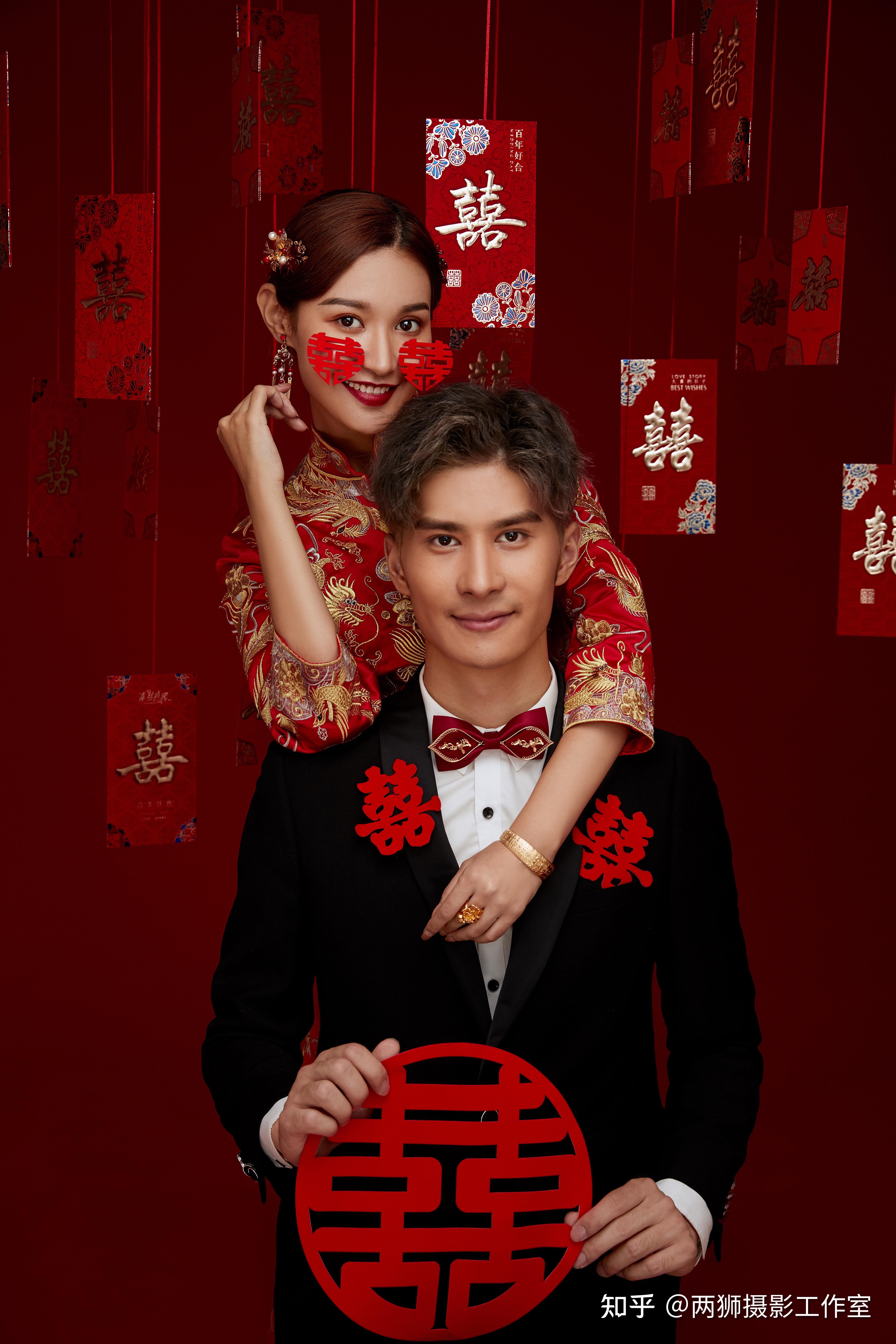北京婚纱照新中式秀禾服
