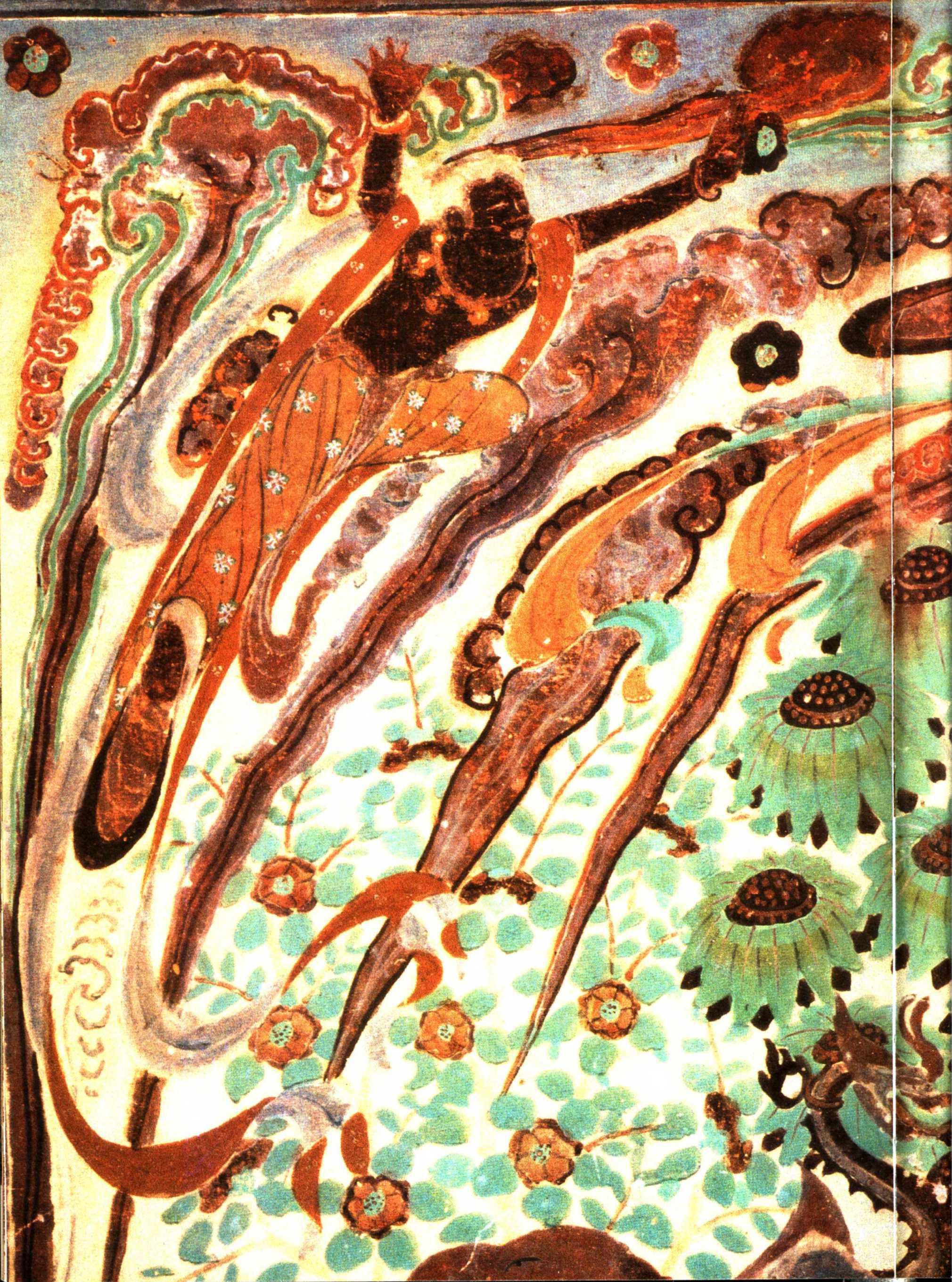 神游千年大美敦煌盛唐320窟北壁西方极乐净土佛刹清幽南壁飞天欢逐