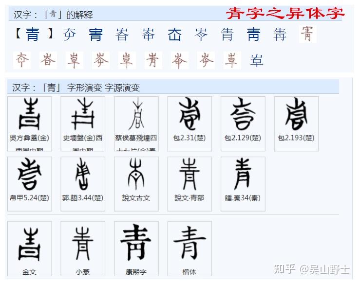 古人是以怎样的构思来构成‘青’这个字的? - 知乎