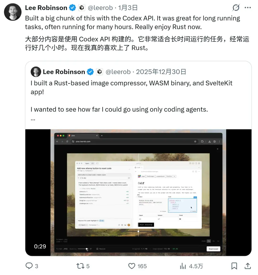 i spent a day on the “python vs rust” fight in the... 曾对AI嗤之以鼻,如今2周生成7万行代码:Rust大佬与Claude联手打造新语言Rue - 知乎