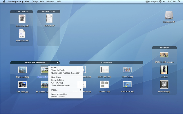 desktop groups mac