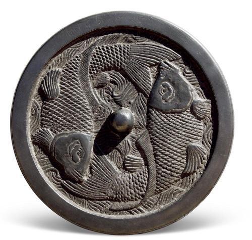 古鏡 青銅鏡 中国古玩 中国美術 唐物 擺件 戦・青銅彫・神獣紋銅鏡』極細工 置物古賞物 中国古玩 中国古美術