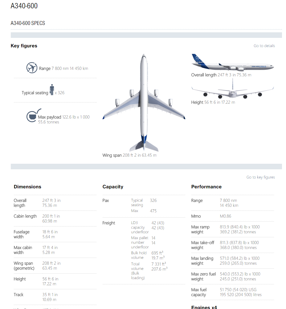 空客飞机 a330,a340,a350 之间有什么差别?