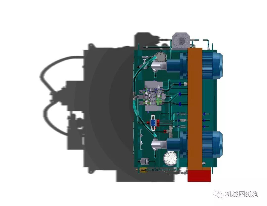 工程机械液压动力装置2000l模型3d图纸xt格式