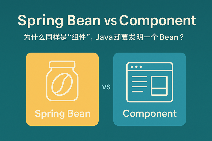 Spring Bean vs Component：为什么同样是“组件”，Java 却要发明一个 Bean？ - 知乎