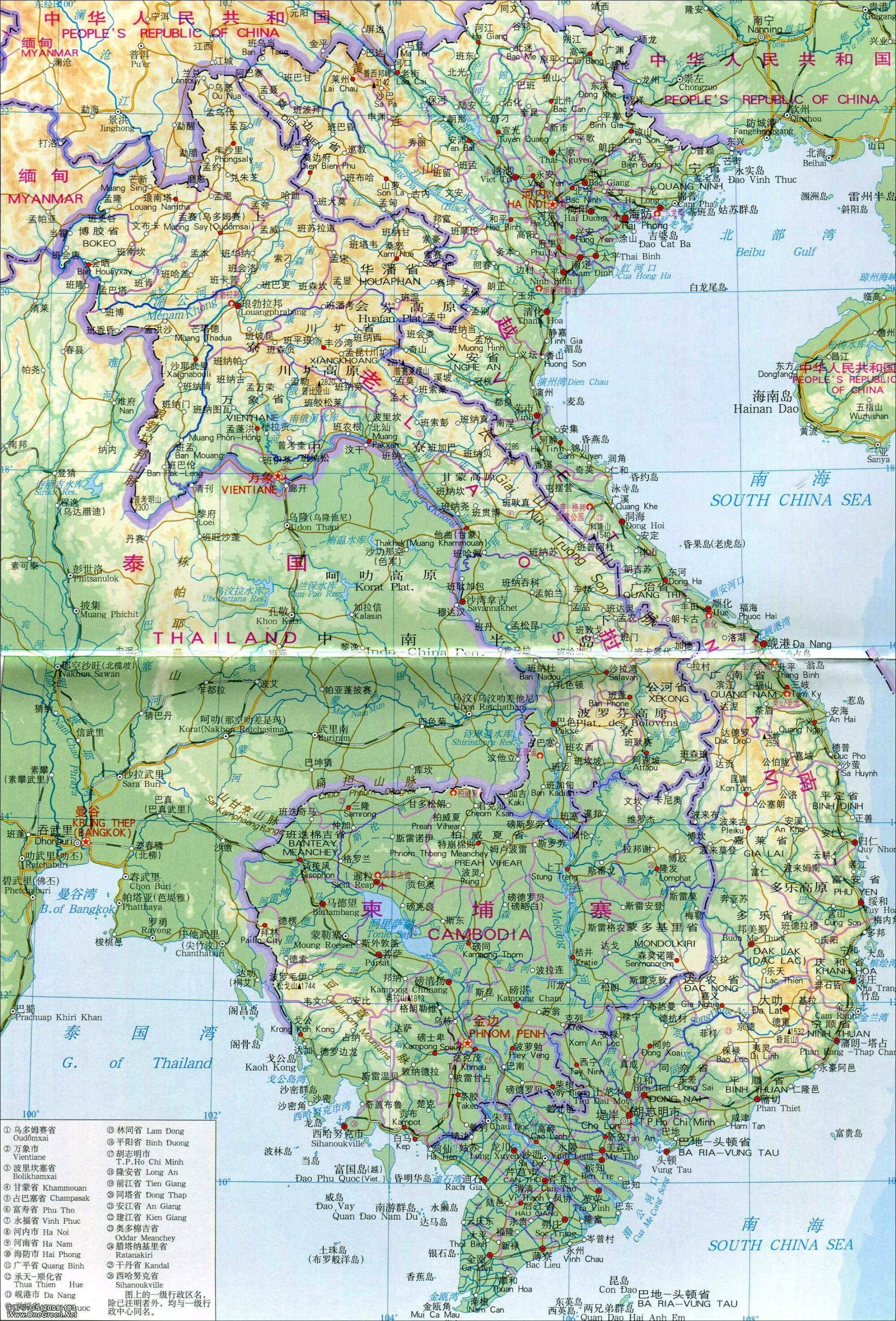 东南亚政区图高清图片