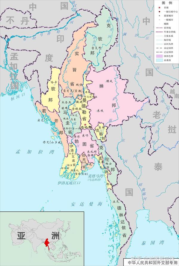 外交部专用各国一级行政区地图