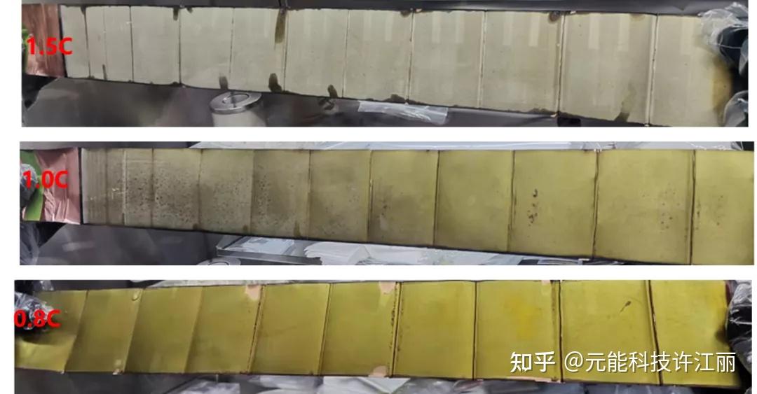 电芯满充拆解图片为进一步验证析锂开始发生的位置