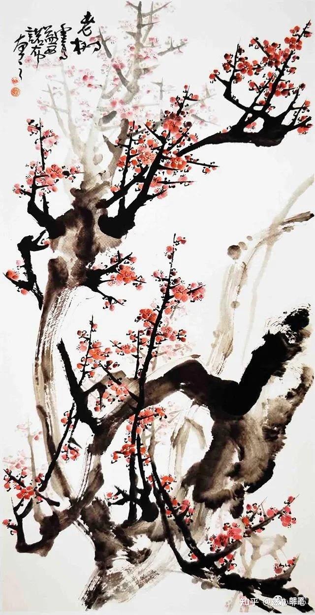 中国画老树