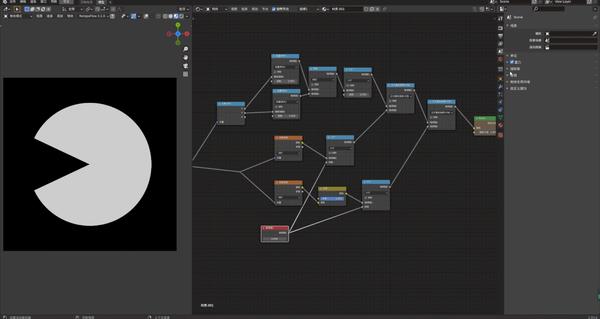 blender程序纹理圆形案例吃豆人
