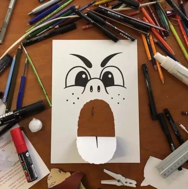 撕纸谁不会但要撕成艺术家就难了