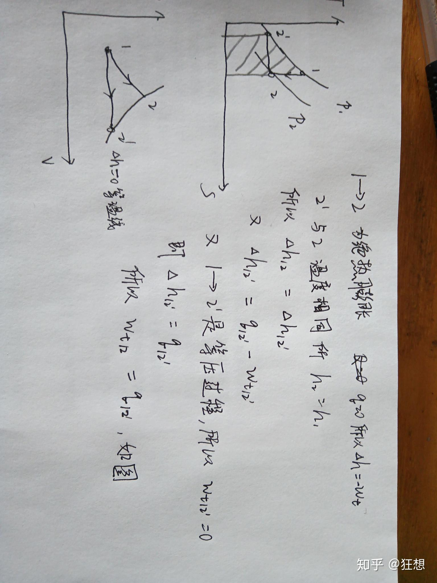 ts图如何表示绝热过程的技术工和膨胀功? - 知乎