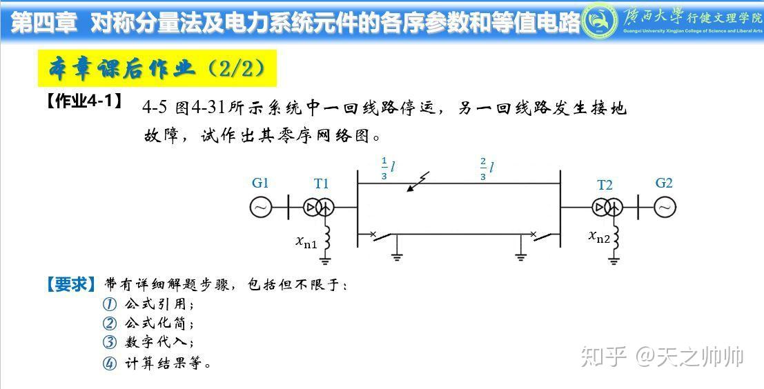 最近在学暂态的零序网络图画法,遇到有一题不是很明白应该怎么画,一路