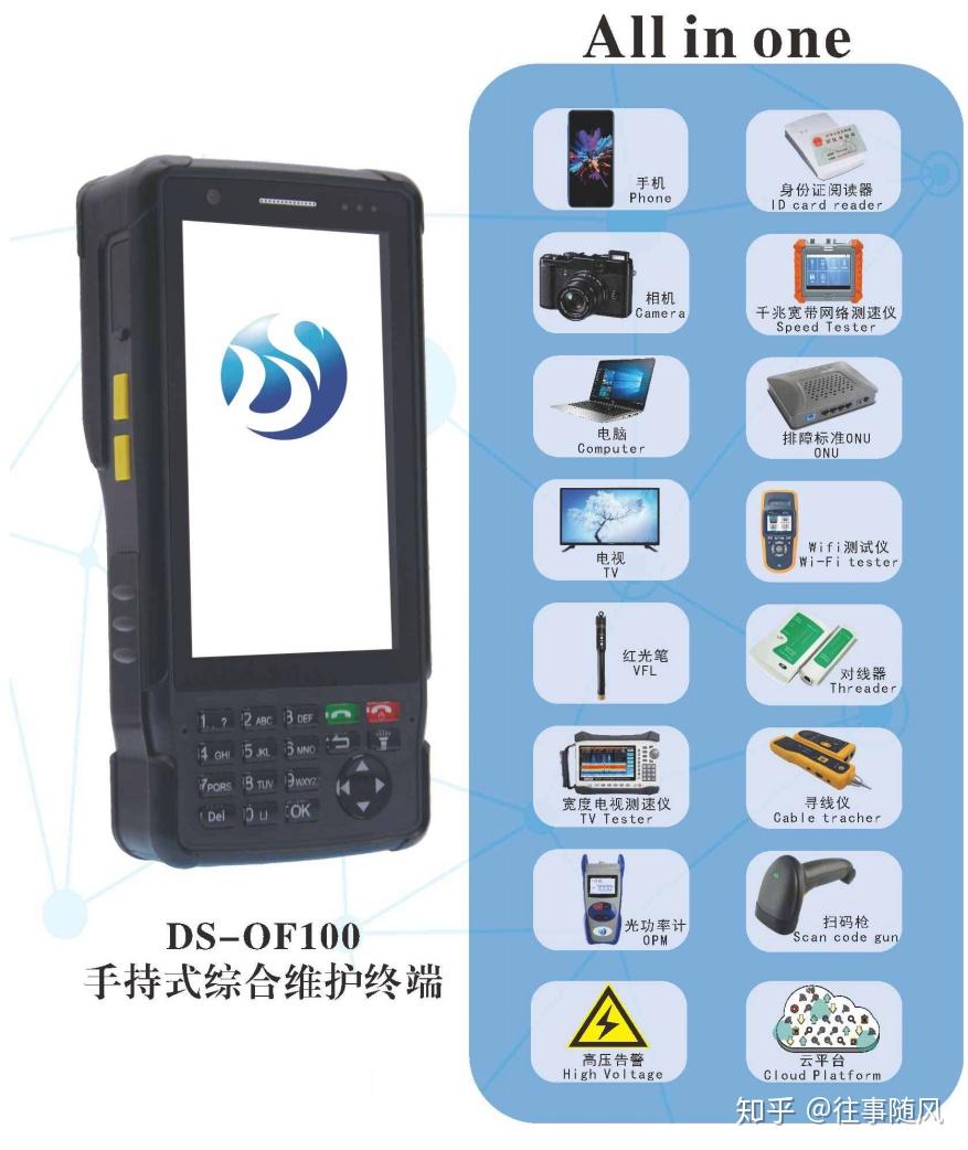 智能手持式宽带装维终端pda通信装维测试仪双千兆测速仪千兆wifi6测速