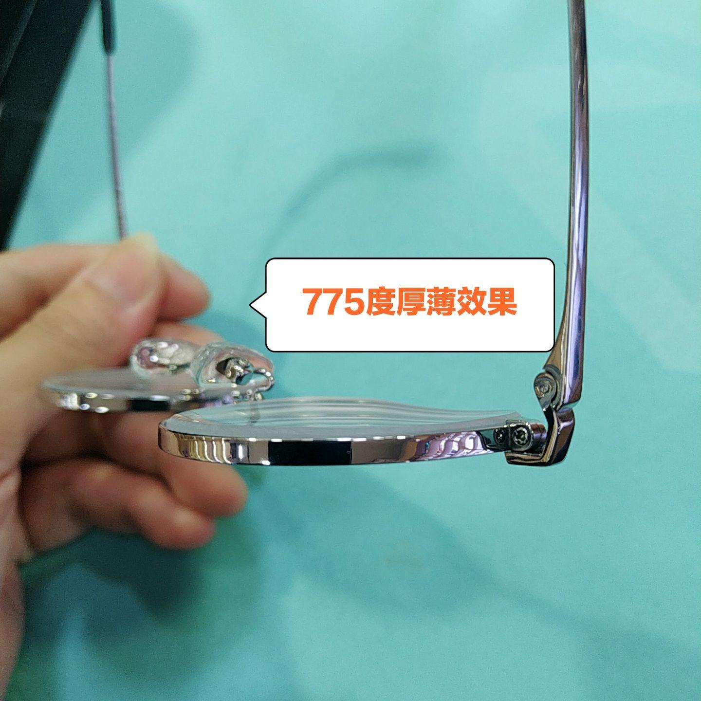 74折射率的镜片案例5:右眼近视1000度 350度高散光 1.67折射率