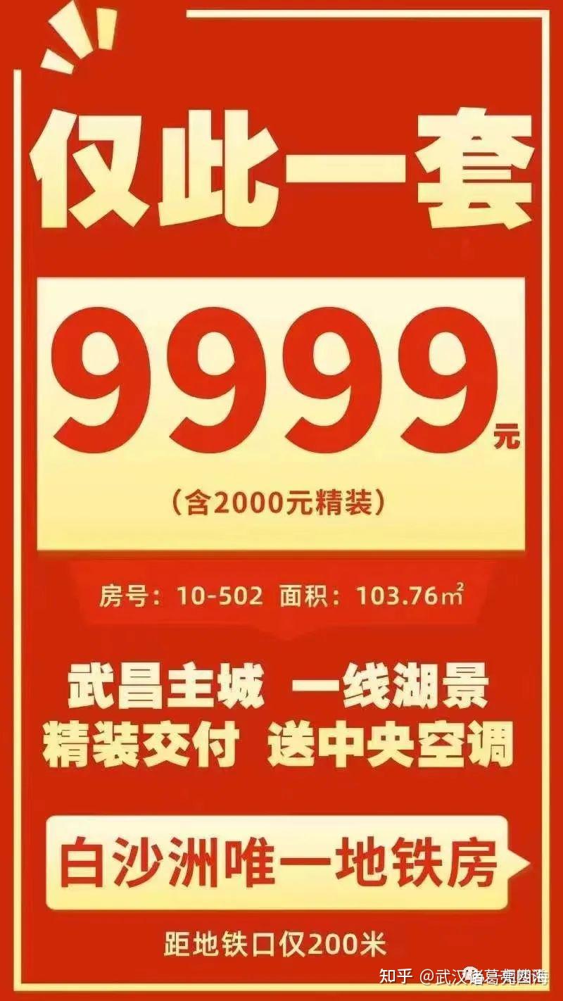 白沙洲地铁口马上通车9999元平带装修送空调