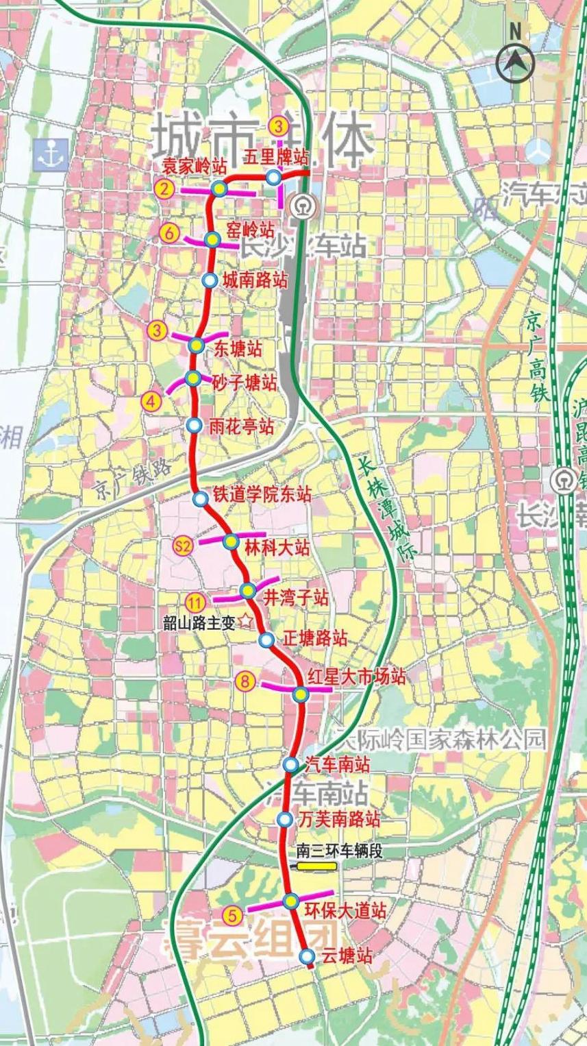 韶山路地铁终于来了长沙地铁7号线各站点出入口抢先看