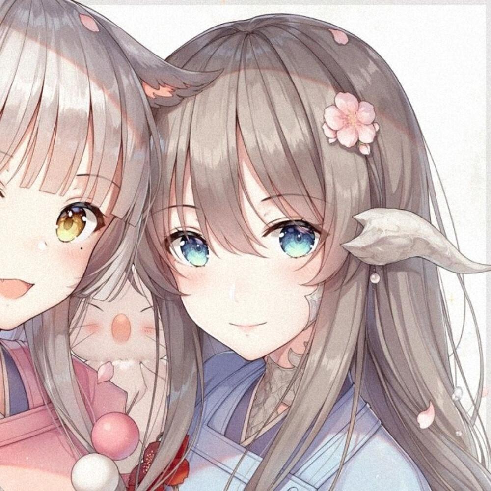 有没有亲密点的可爱点的卡通闺蜜头像呀