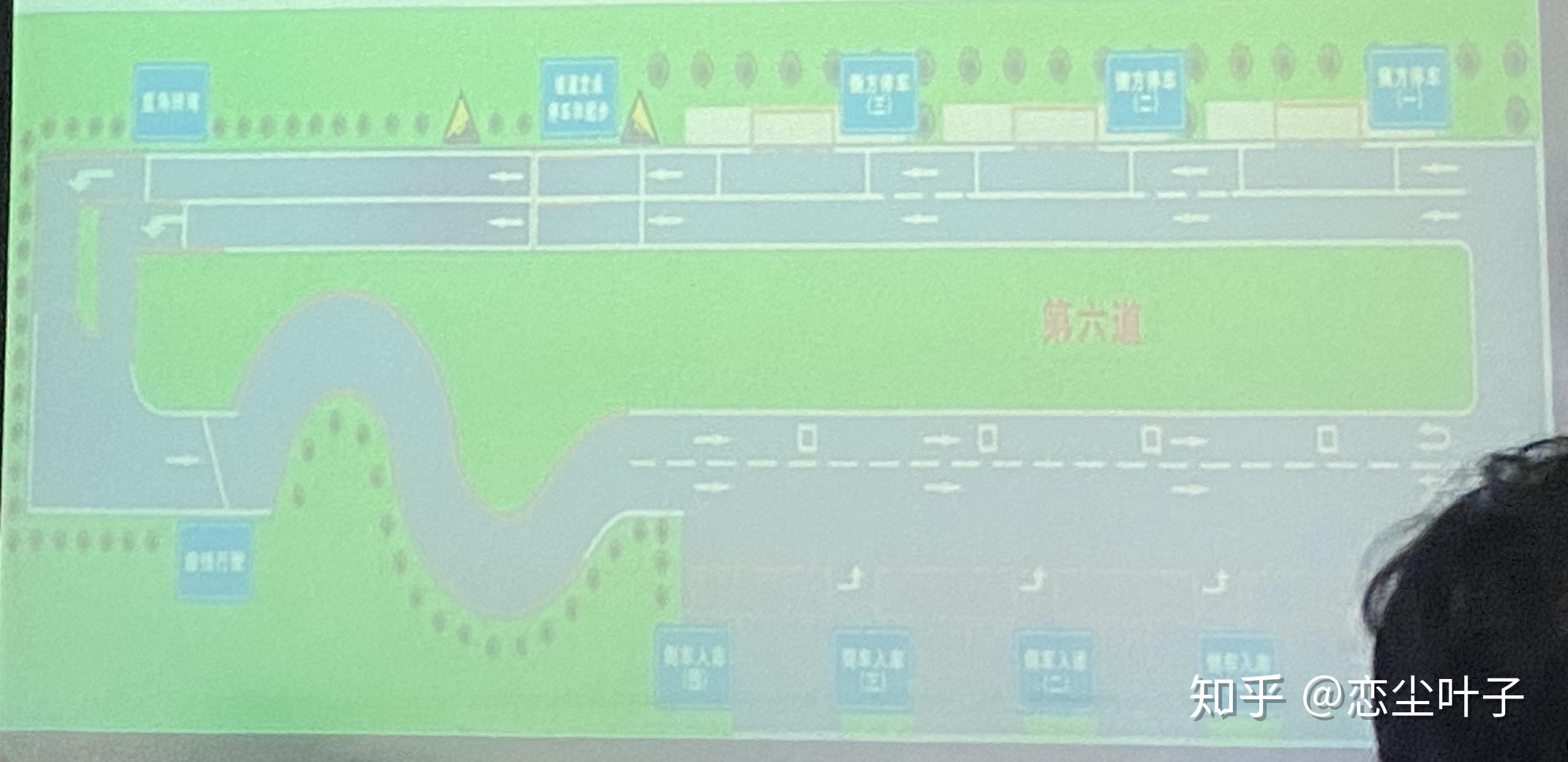 科目二考场考试路线图(仅供参考)侧方停车:我在考试时看到一号位有车