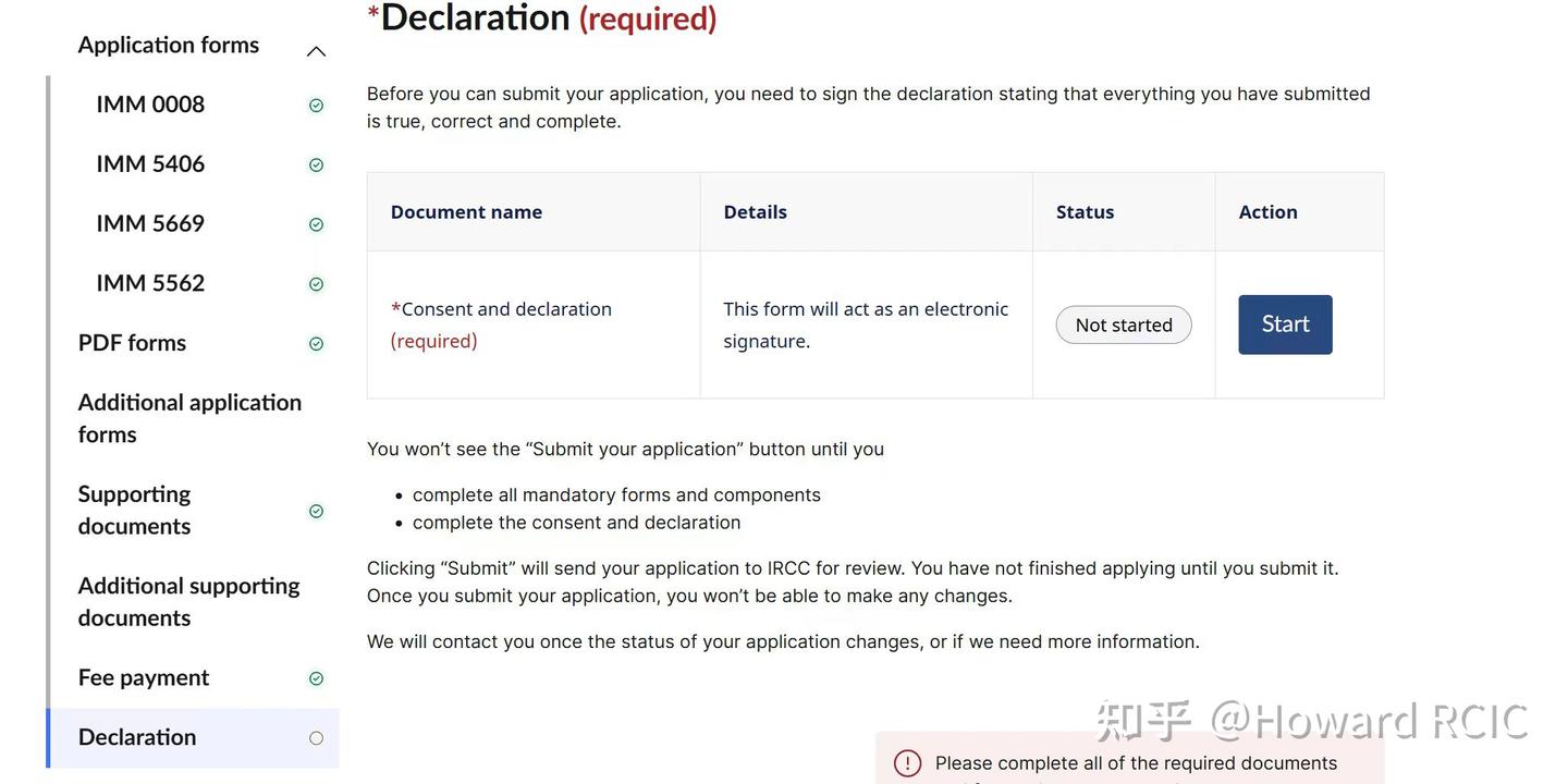 加拿大PR申请-申请者确认Declaration - 知乎