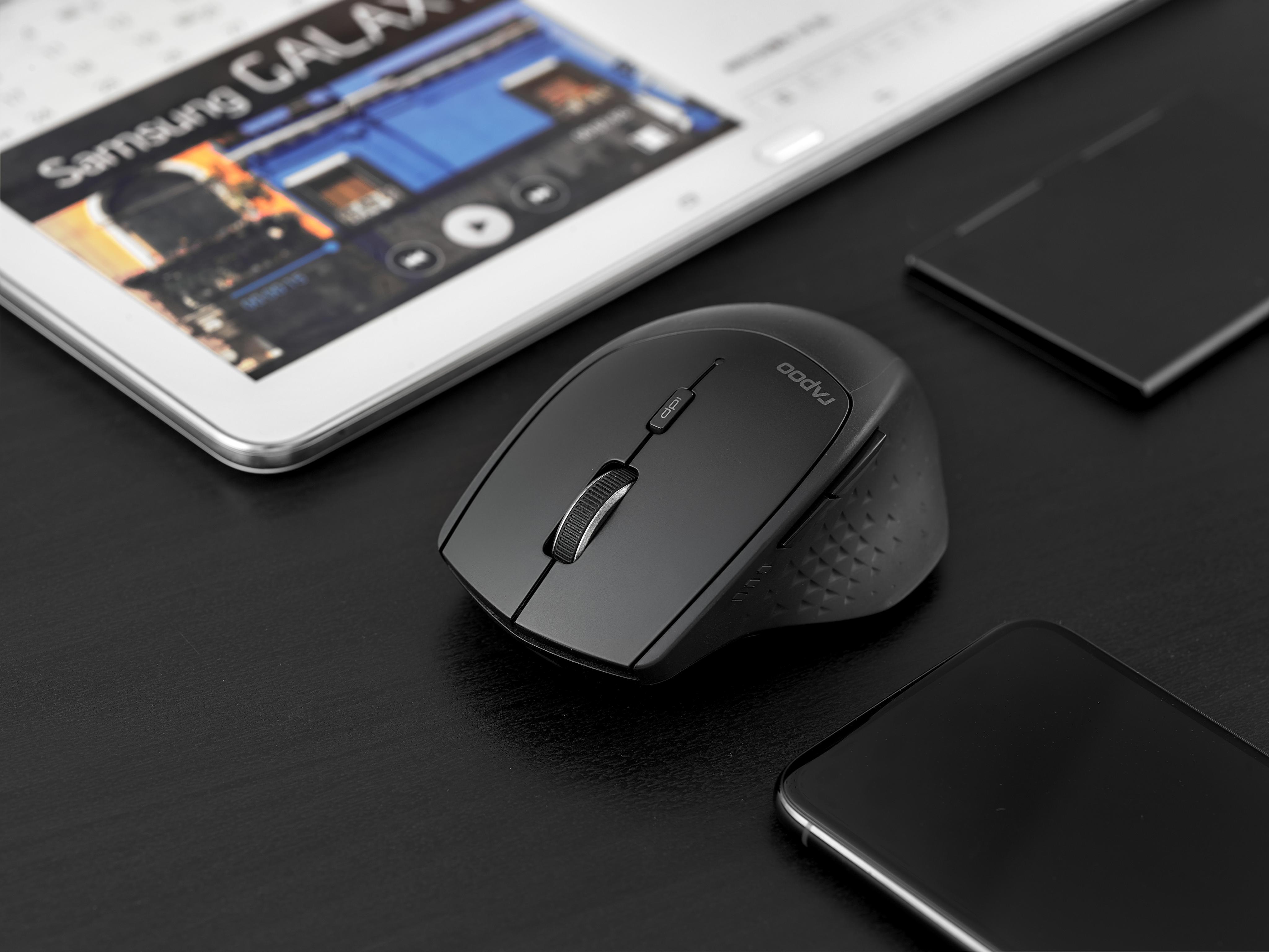 无线充电流派与自由洒脱融入设计理念,雷柏mt550s多模式无线充电鼠标