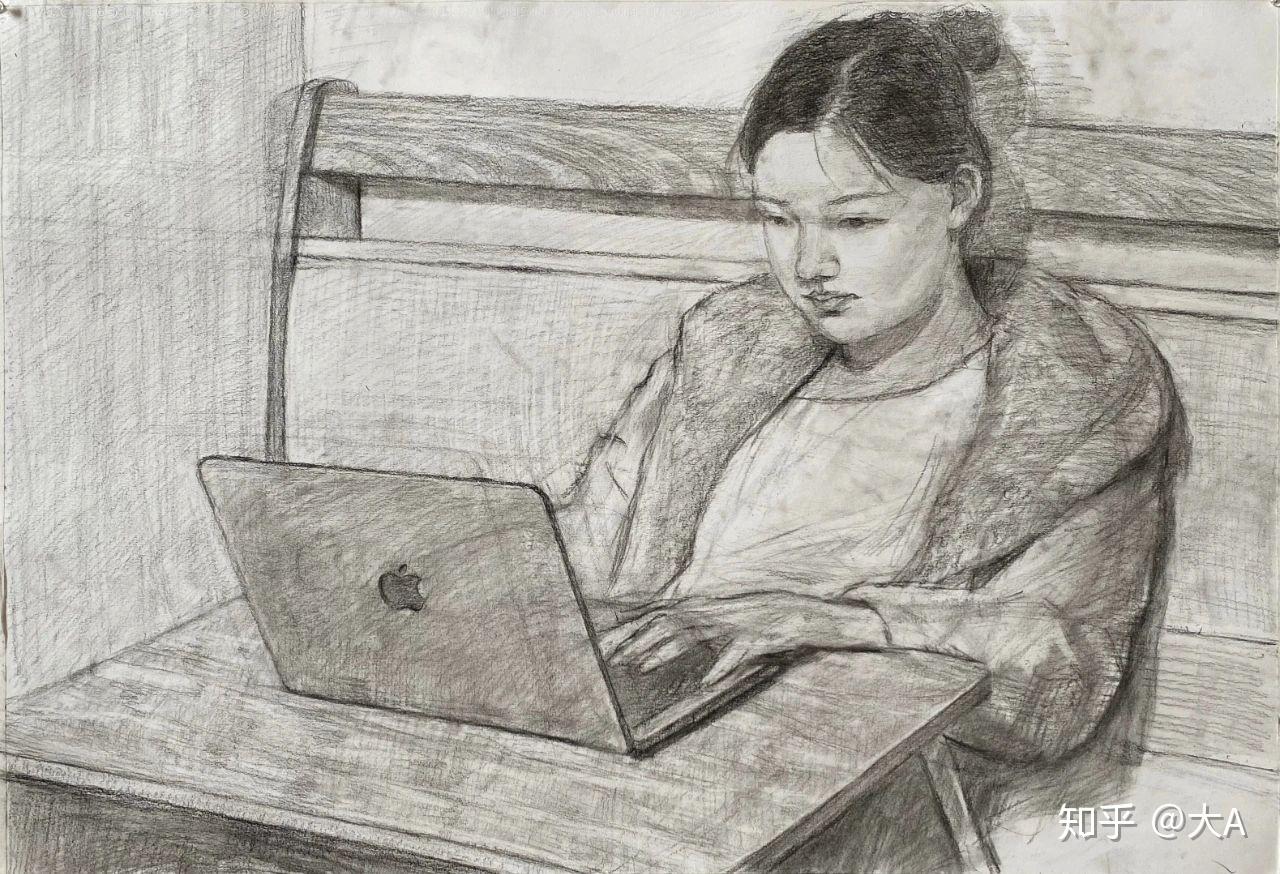 老师画的这幅素描水平如何?这种画风考联考可以么? - 知乎