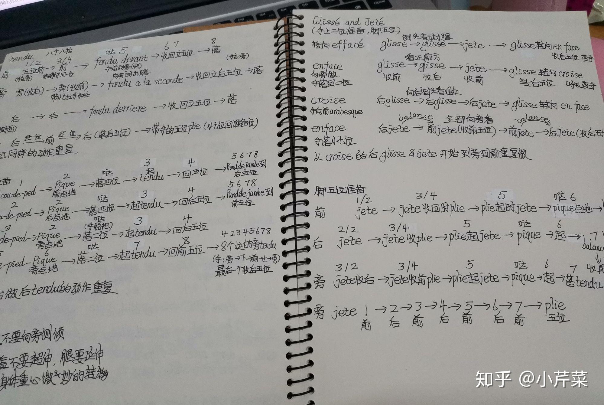 你们的芭蕾笔记是怎么写的? - 知乎