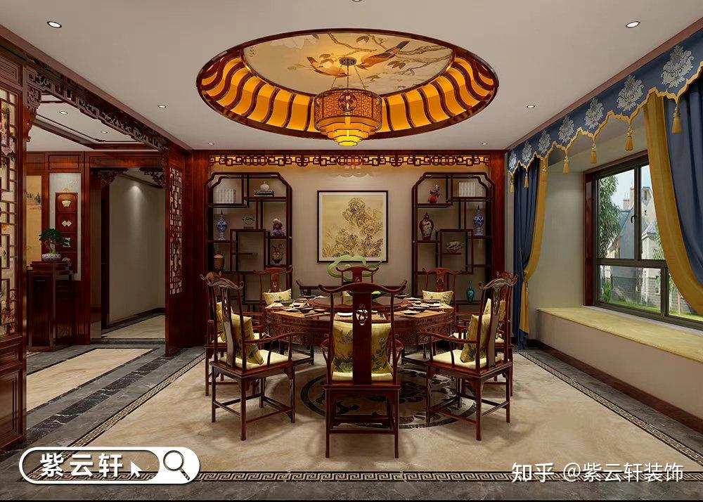 紫云轩别墅装饰装修-有一古典中式设计兮见之不忘，流连忘返 - 知乎