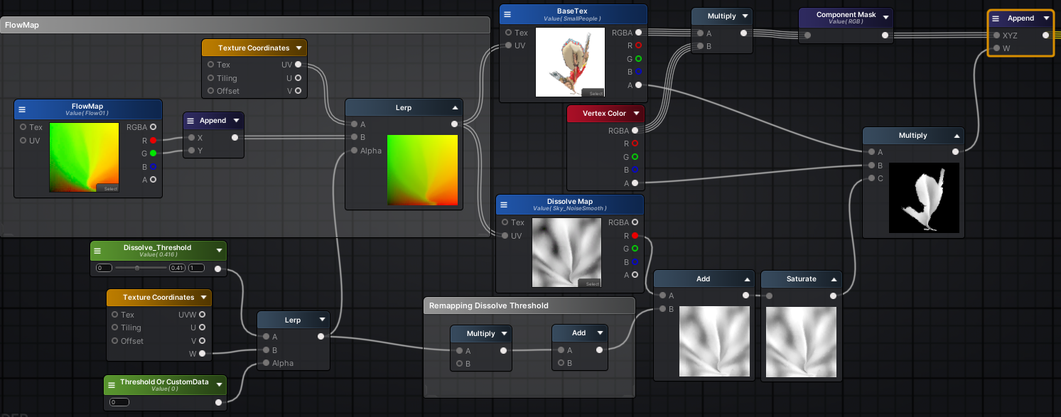 rgqquad qquadcolor{green}{uv}=lerp(uv,color{green}{flow},a