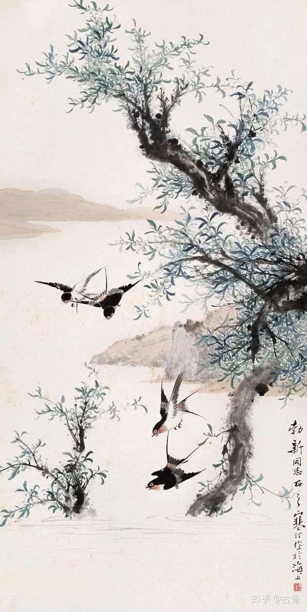 江寒汀画燕子,赏心悦目! - 知乎