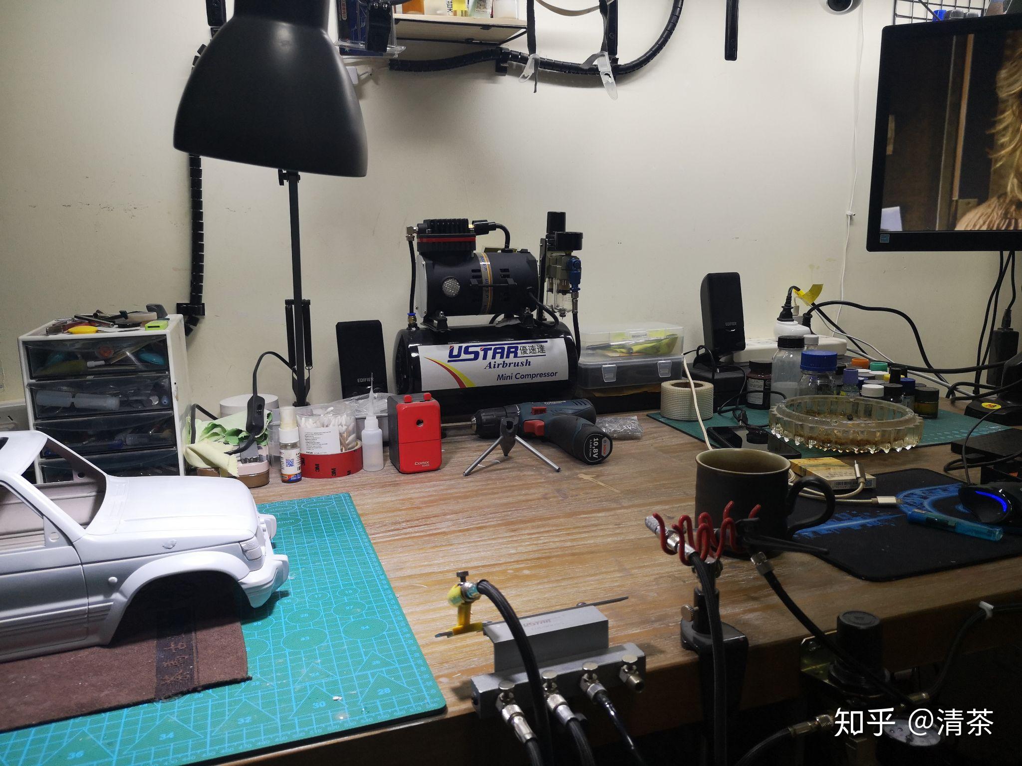 没有工作室如何在家搭建高达模型喷漆上色的地点