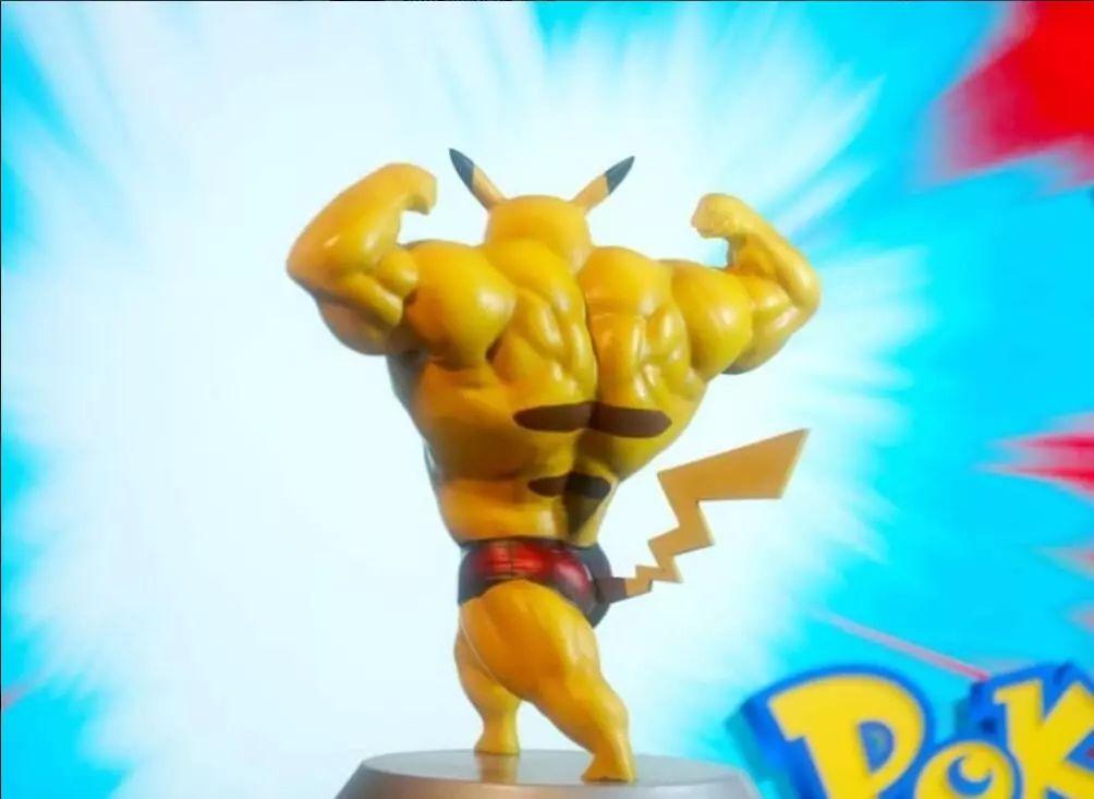 网友晒肌肉版皮卡丘这两坨胸大肌一出来我看看谁还敢养