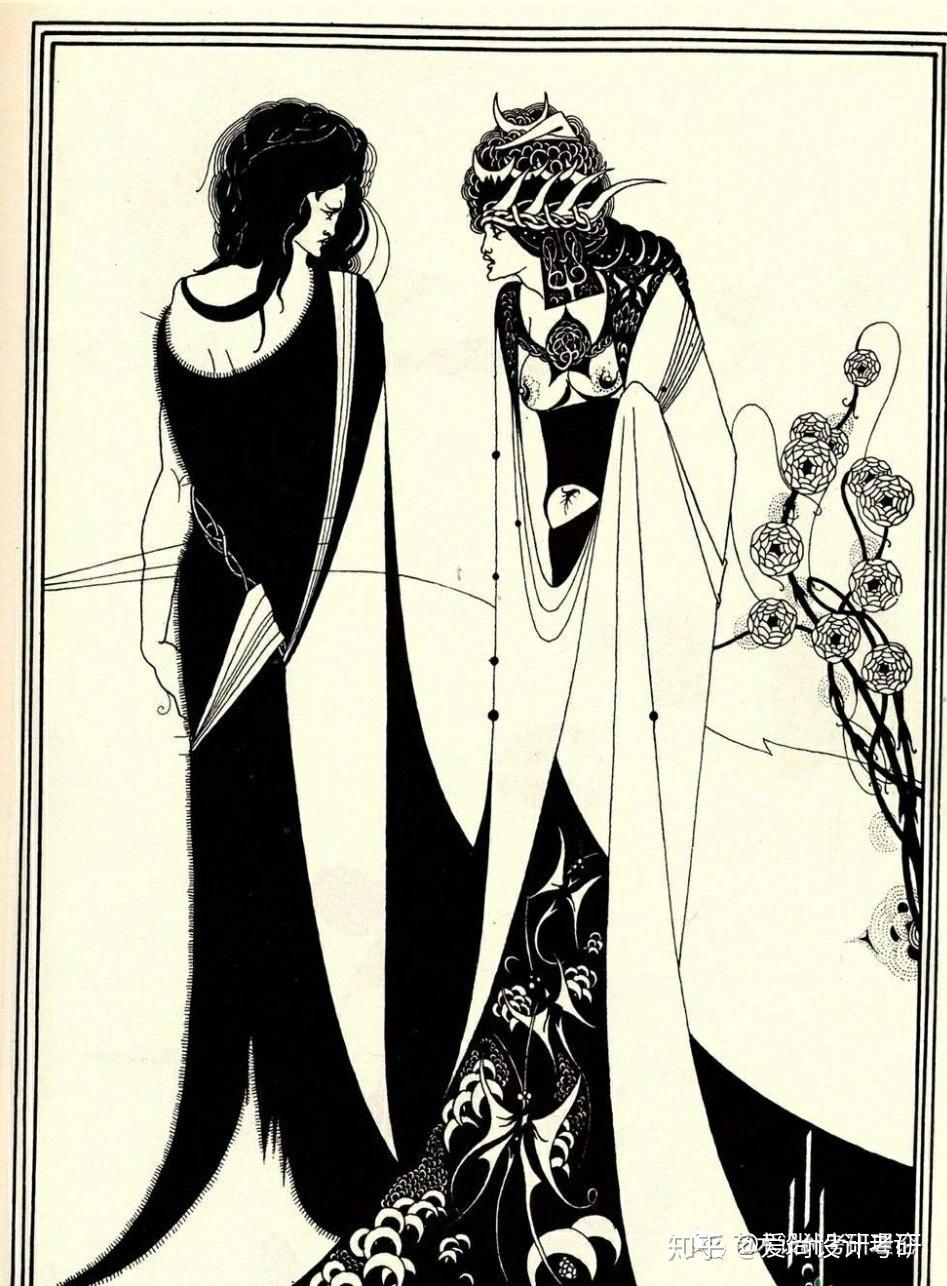 设计师27奥博利比亚兹莱aubreybeardsley没有一个作为黑白画的艺术家